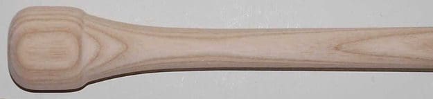 Wooden stick or handle on white background.