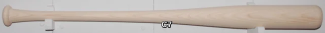 Wooden baseball bat on white background.